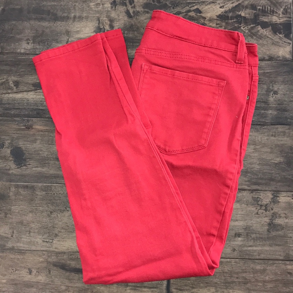 NYDJ women’s red skinny jeans. Size 12